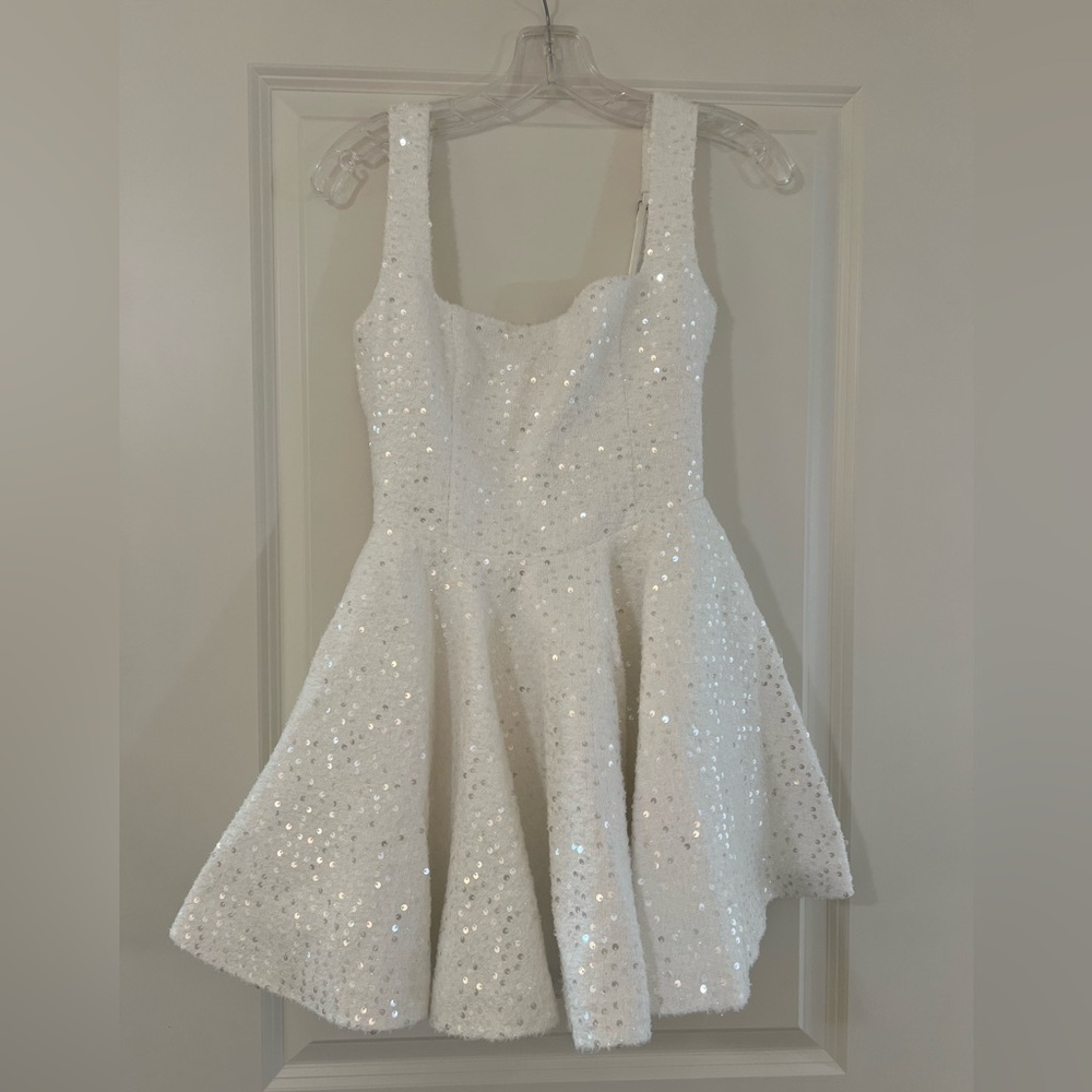 Babyboo Dorothy Mini Dress Ivory Sparkly